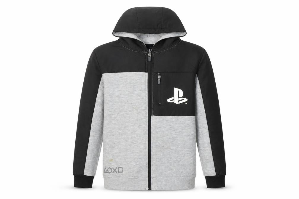 PlayStation Boys Black/Grey Full Zip Hoodie 9-10 Years