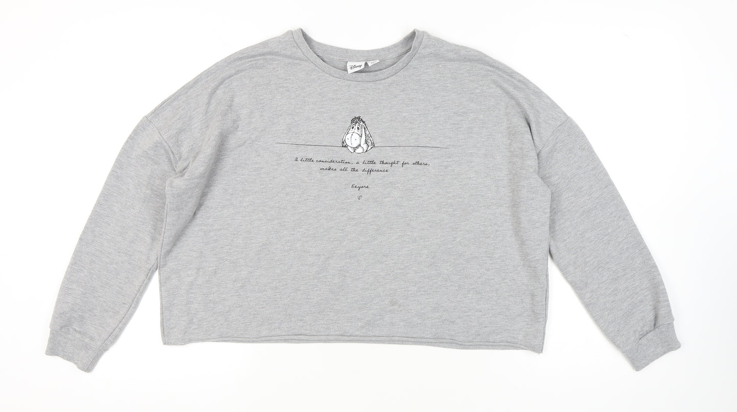 Disney Unisex Grey Pullover Sweatshirt - M
