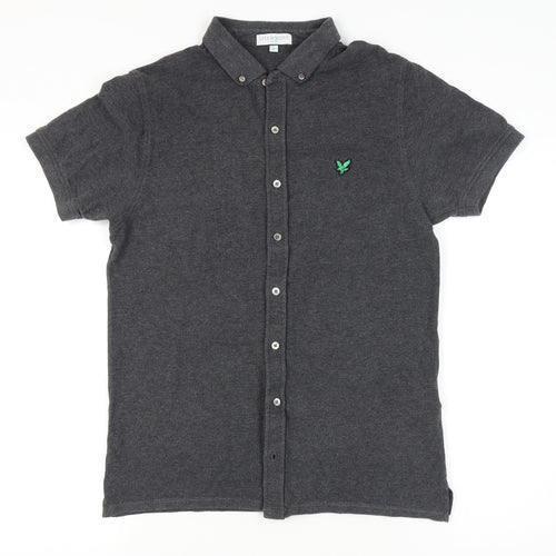 Lyle & Scott Men's Grey Short Sleeve Shirt L