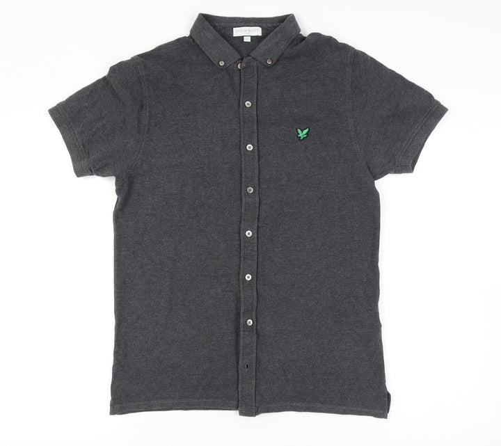 Lyle & Scott Men's Grey Short Sleeve Shirt L