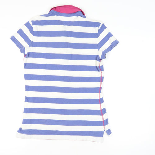 Tommy Hilfiger Women's Polo Shirt, Blue Stripe, M