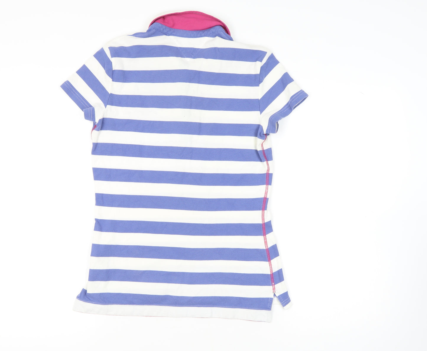 Tommy Hilfiger Women's Polo Shirt, Blue Stripe, M