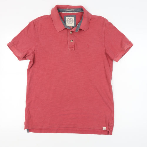 Fat Face Men's Red Polo, M, Collared Short Sleeve