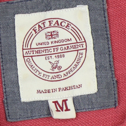 Fat Face Men's Red Polo, M, Collared Short Sleeve