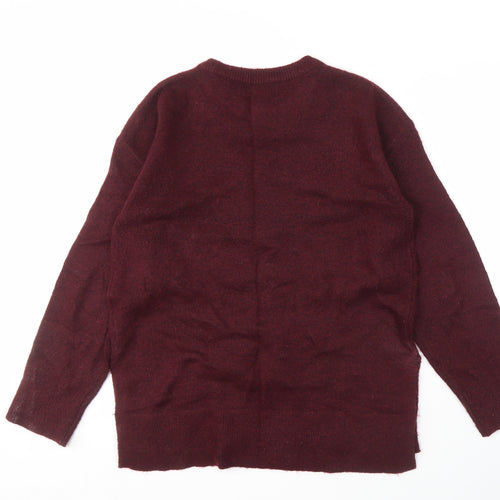 New Look Women's Red Crew Neck Pullover Jumper, Size S