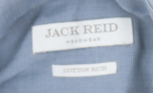 Jack Reid Men's Blue Short Sleeve Button-Up Shirt