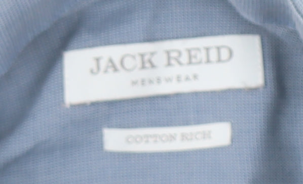 Jack Reid Men's Blue Short Sleeve Button-Up Shirt