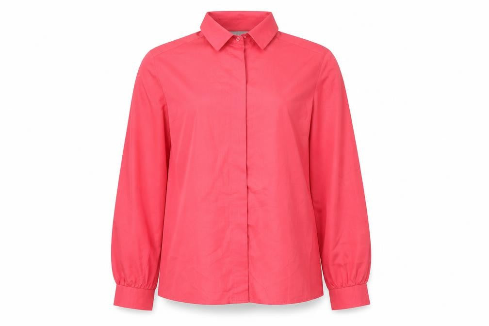 Front view of Principles Women's Red Long Sleeve Blouse, size 14