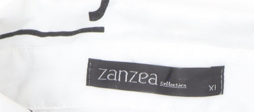 Zanzea Women's White Relaxed Basic Shirt XL