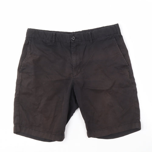 UNIQLO Men's Black Chino Shorts, Size M, Casual, Cotton