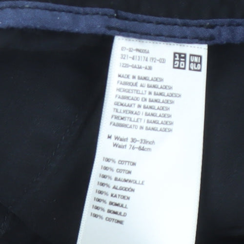 UNIQLO Men's Black Chino Shorts, Size M, Casual, Cotton