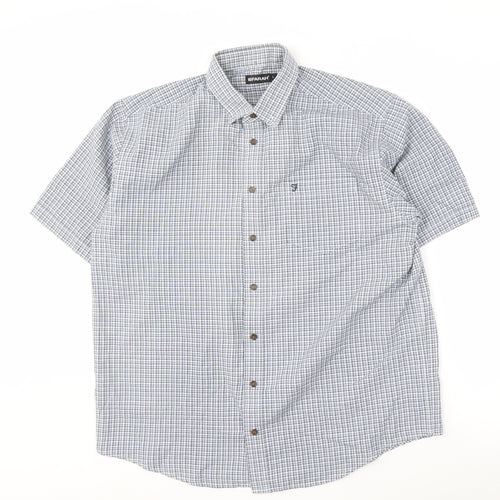 Farah Men's Multicoloured Check Short Sleeve Shirt L