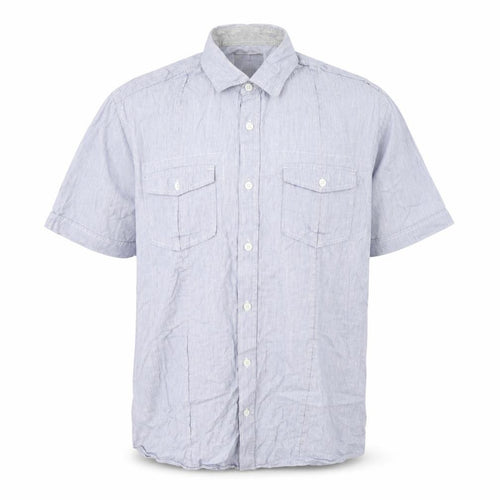 Burton Men's Blue Cotton Short Sleeve Shirt L