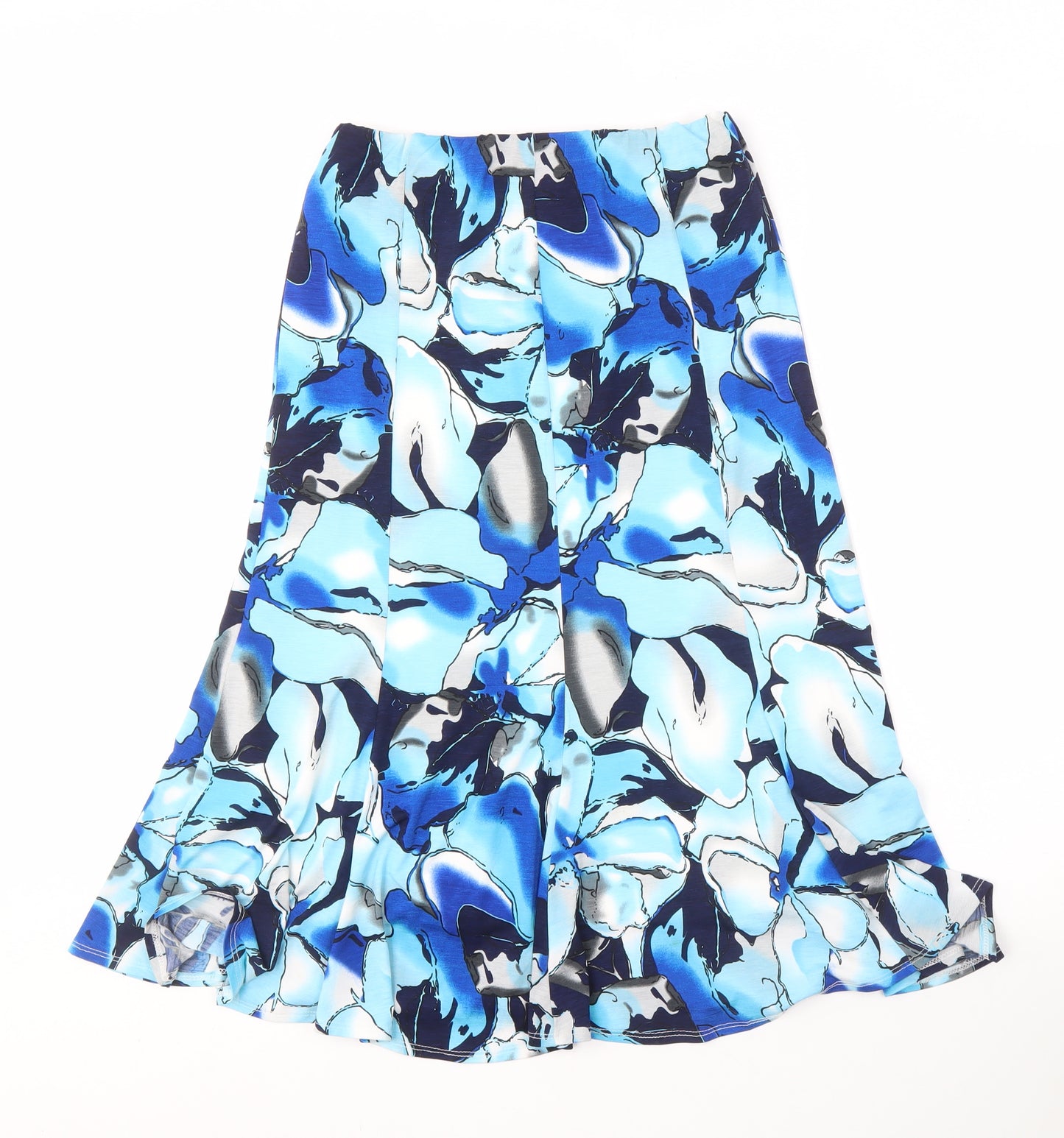 Saloos Women's Blue Floral Skirt, Size 14