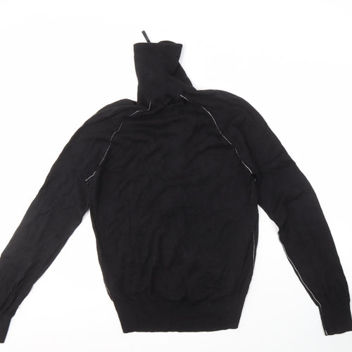 Zara Man Black Full Zip Jumper, Size M, Cotton