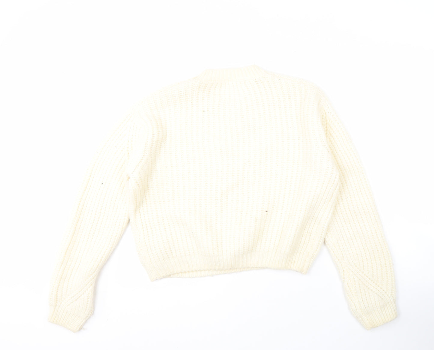 Zara Girls Ivory Acrylic Knit Pullover Jumper, Size 13-14