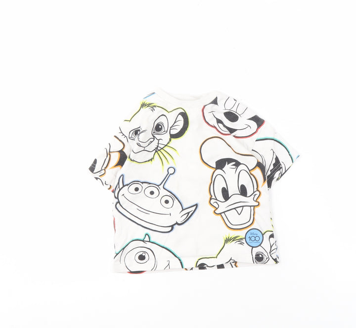 Disney Boys White Graphic Print T-Shirt 9-12 Months