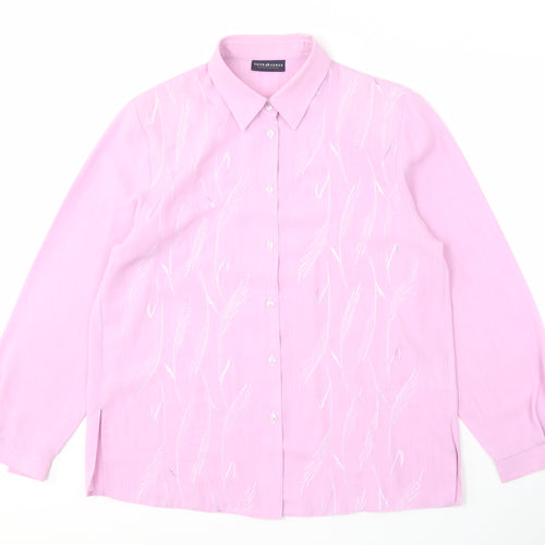 Your 6th Sense Women's Pink Blouse Size 14 Embroidered