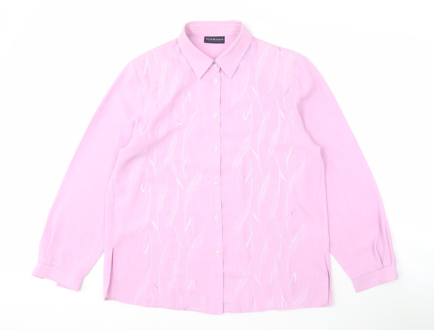 Your 6th Sense Women's Pink Blouse Size 14 Embroidered