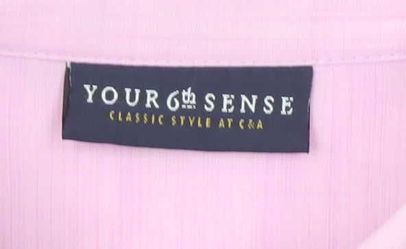 Your 6th Sense Women's Pink Blouse Size 14 Embroidered