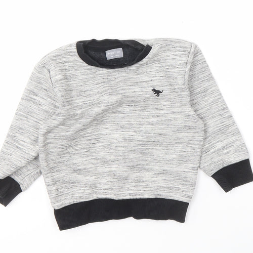 Next Boys Grey Pullover Sweatshirt, 2-3 Years, Crew Neck