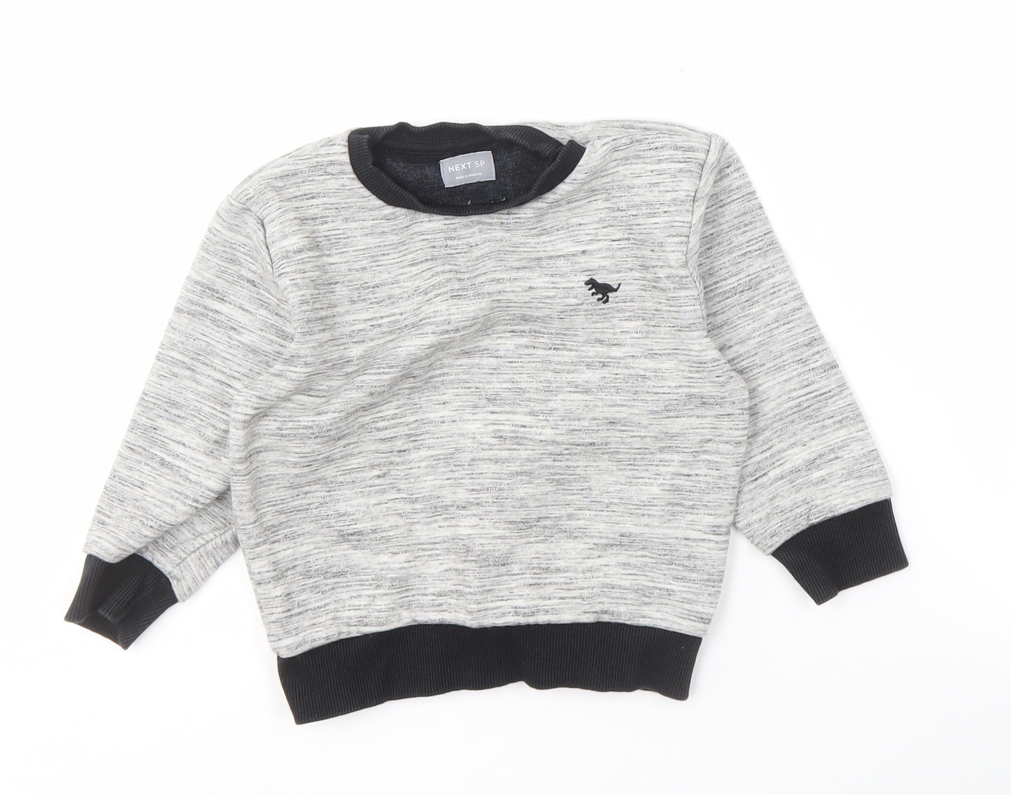 Next Boys Grey Pullover Sweatshirt, 2-3 Years, Crew Neck