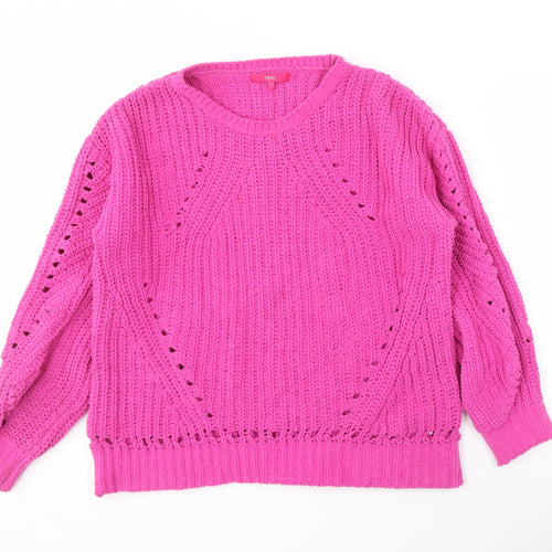 Next Women’s Pink Crew Neck Knit Pullover Jumper S