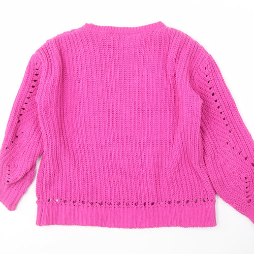 Next Women’s Pink Crew Neck Knit Pullover Jumper S