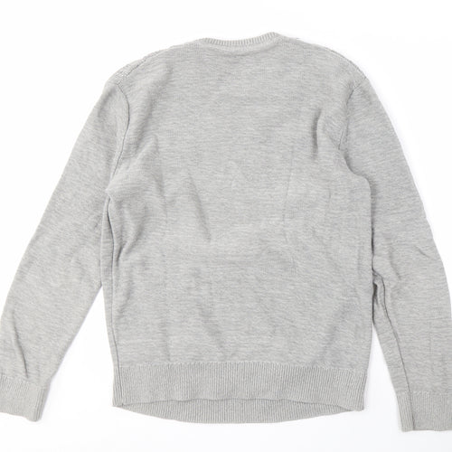 Gap Men's Grey Cable-Knit Pullover, Size S