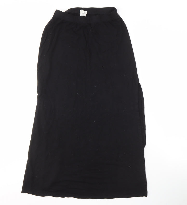 Garage Women's Black Long Skirt, Size S, Elastic Waist