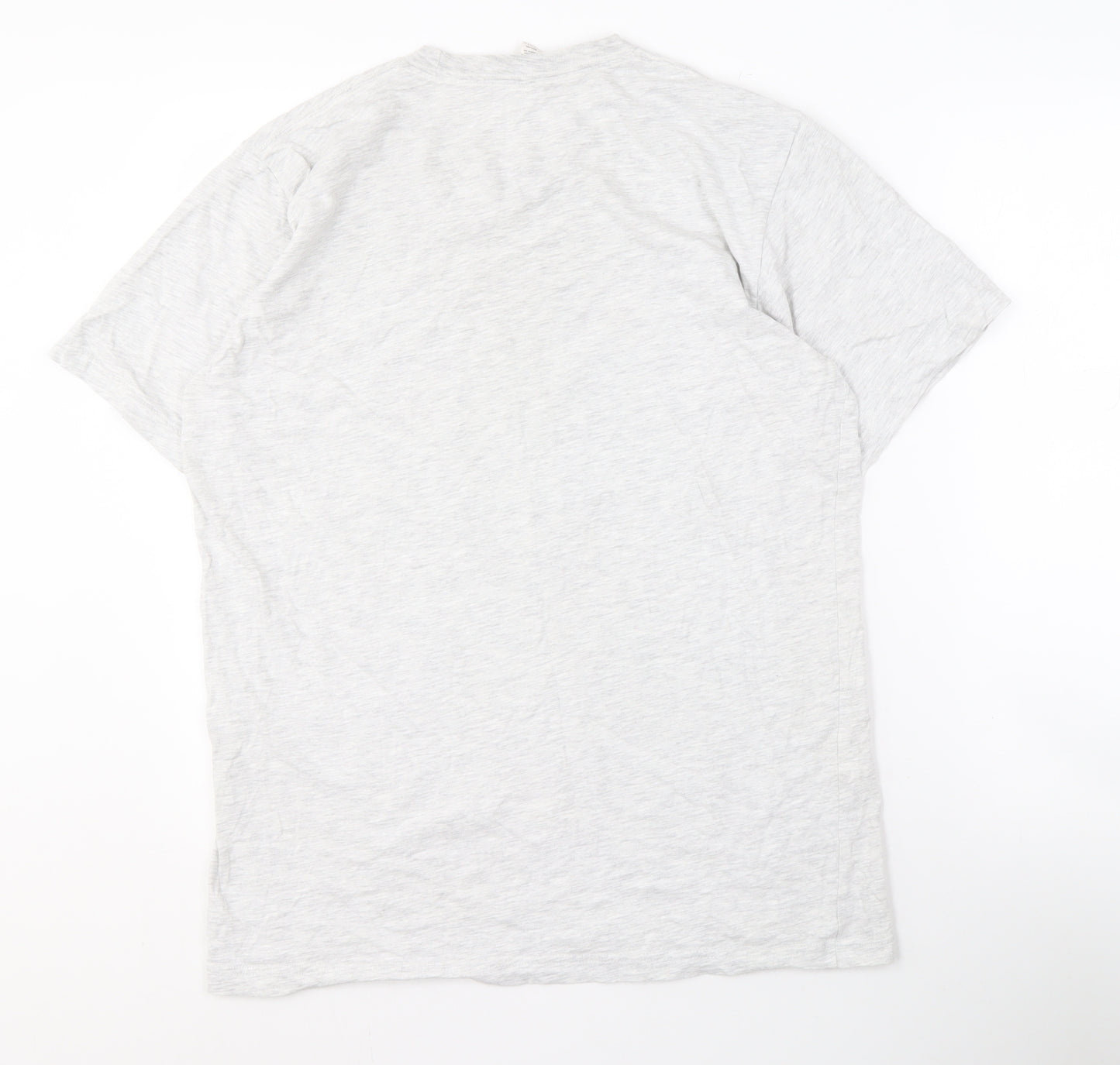 American Apparel White Graphic Men's L T-Shirt, Rainbow Style
