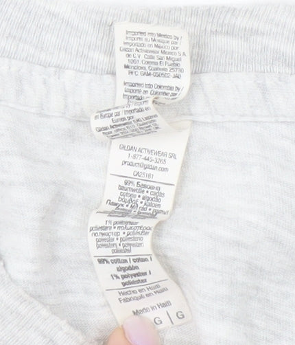 American Apparel White Graphic Men's L T-Shirt, Rainbow Style