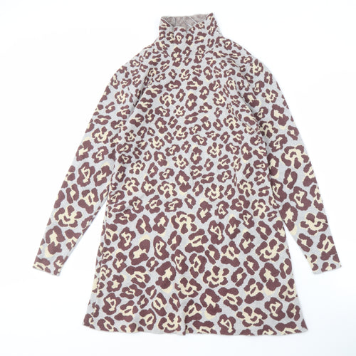ZARA Women's Multicoloured Animal Print Dress M