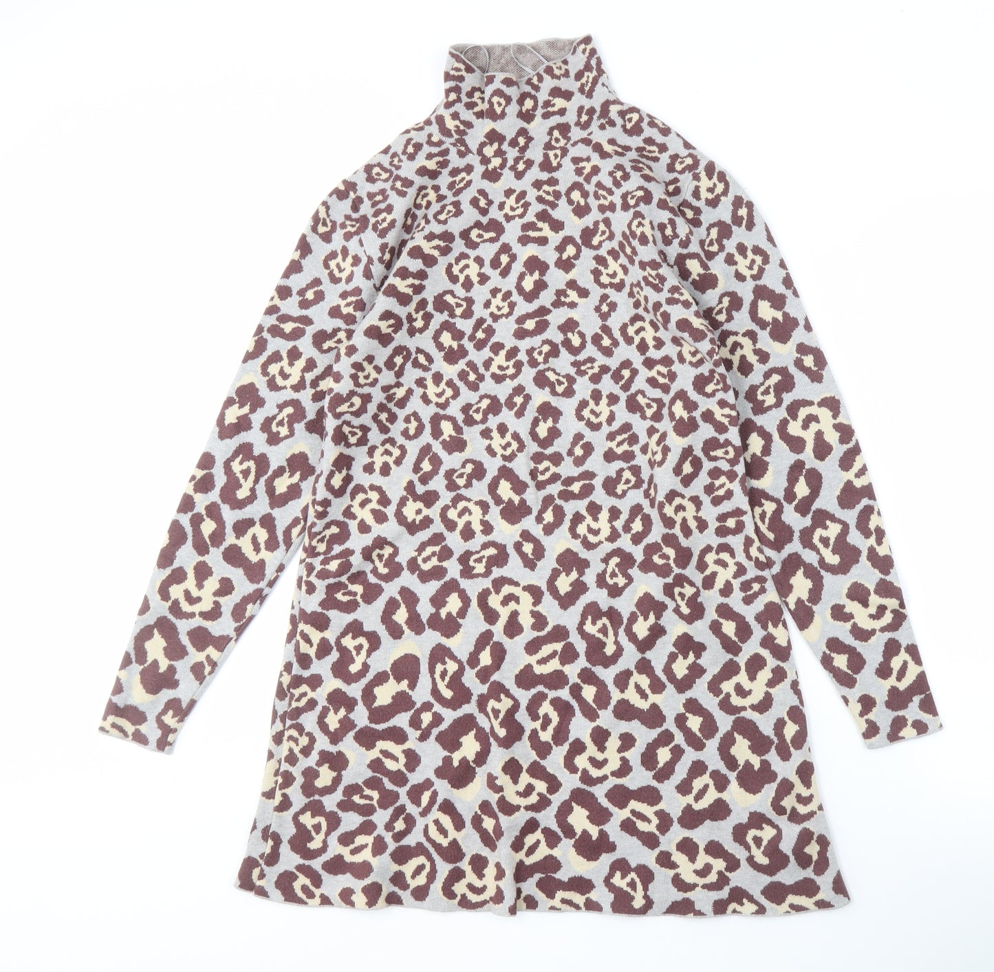 ZARA Women's Multicoloured Animal Print Dress M