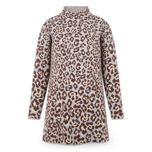 Front view of Zara Women's Multicoloured Animal Print Dress M