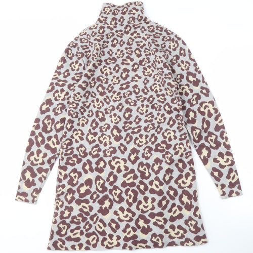 ZARA Women's Multicoloured Animal Print Dress M