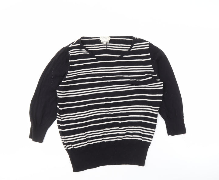 Next Women's Black Striped Pullover Jumper Size 18