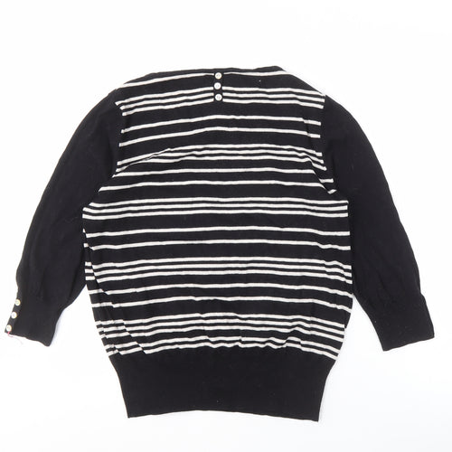 Next Women's Black Striped Pullover Jumper Size 18