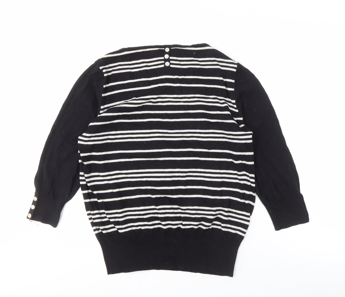 Next Women's Black Striped Pullover Jumper Size 18