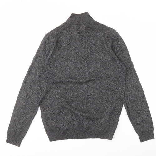 Next Men's Grey Full Zip Jumper, M, Cotton Blend