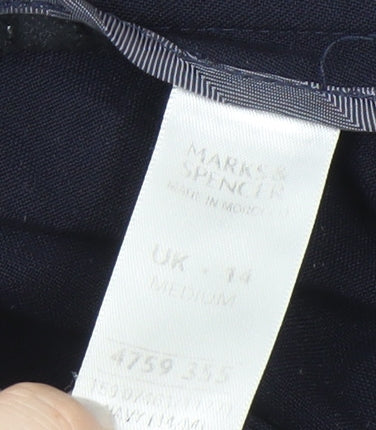 Marks & Spencer Women's Trousers, Blue, Size 14, Workwear