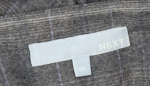 Next Women's Brown Plaid Trousers, Size 14, Business Wear