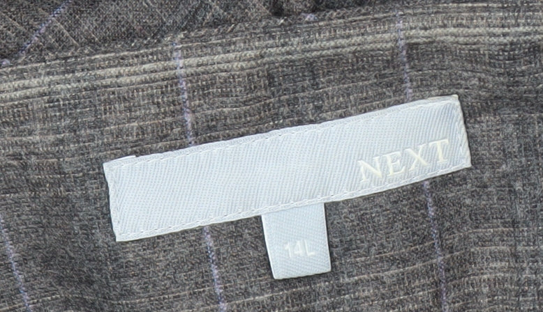 Next Women's Brown Plaid Trousers, Size 14, Business Wear