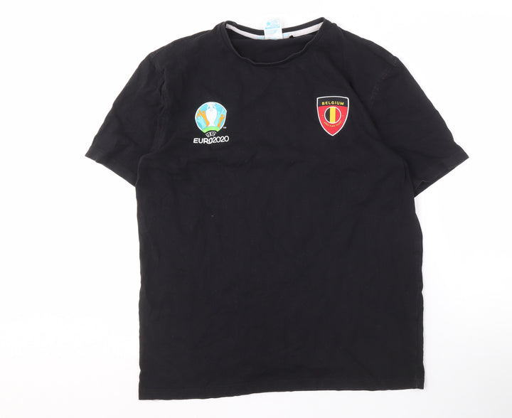 UEFA Euro 2020 Men's Black M T-Shirt, Sports Theme