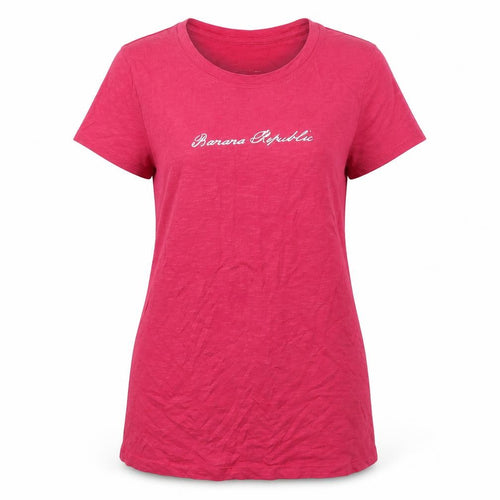 Banana Republic Women's Pink T-Shirt Size M