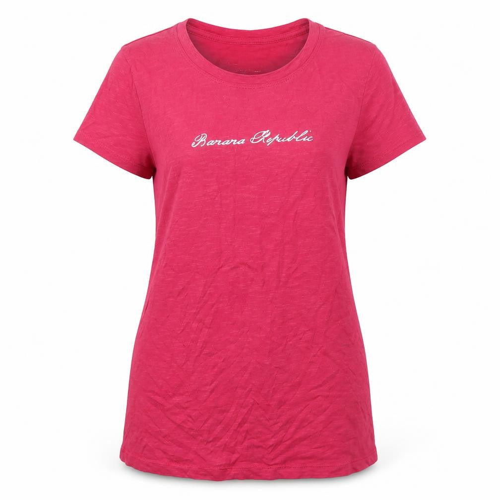 Banana Republic Women's Pink T-Shirt Size M