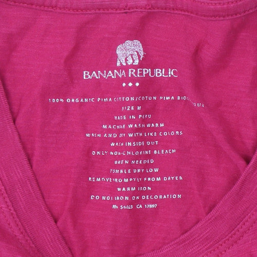 Banana Republic Women's Pink T-Shirt Size M