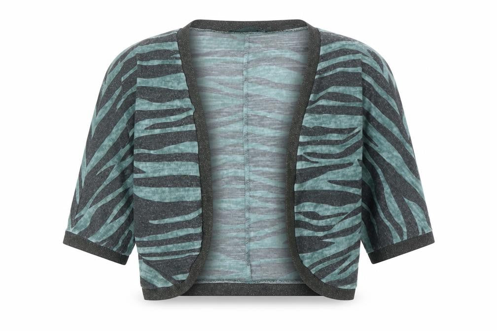Front view of Geisha Women's Multicoloured Animal Print Shrug, size 10