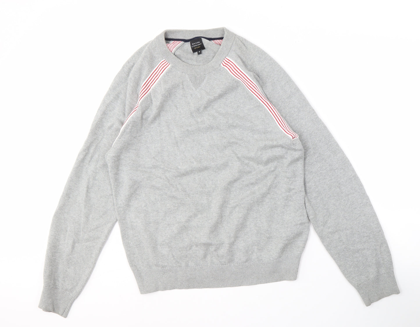 Maison Cinqcent Men's Grey Knit Pullover Jumper M