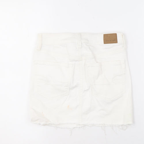 American Eagle Women's White Short Fringe Skirt, Size 4